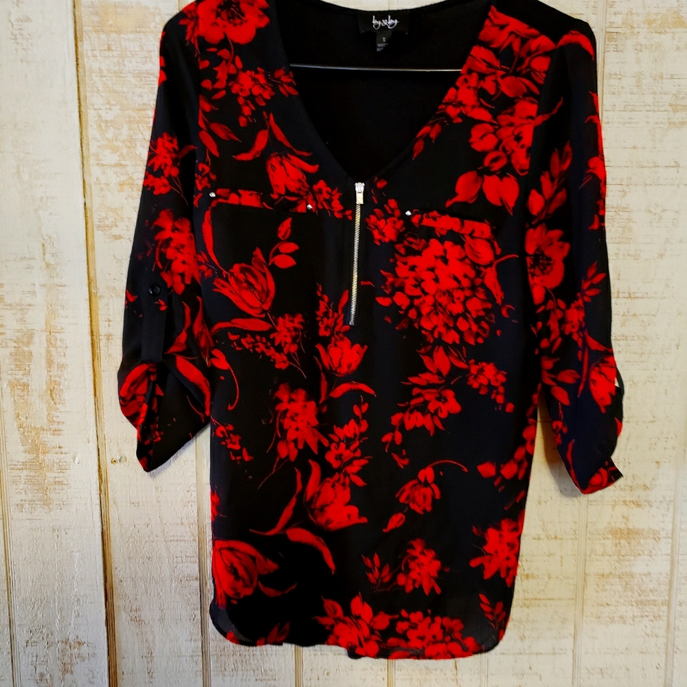 Floral mesh date night shirt
